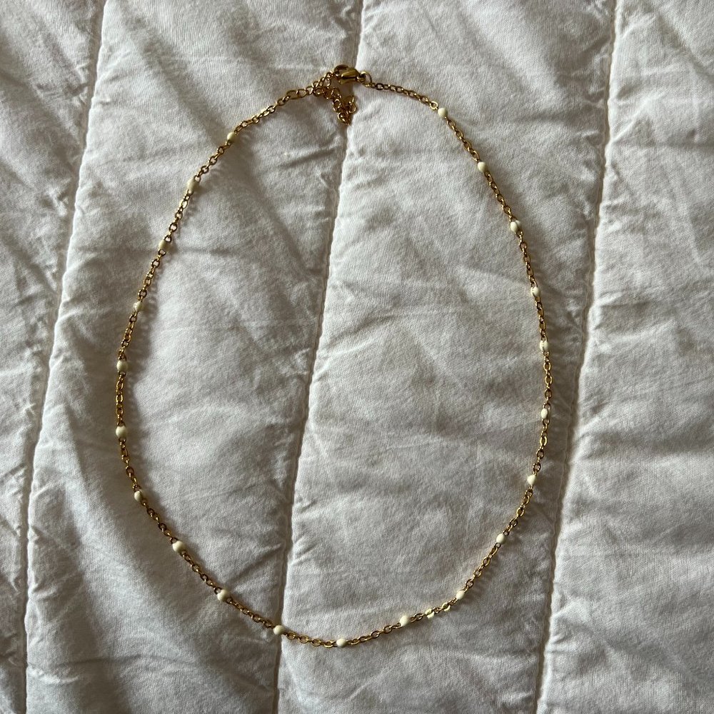 NWOT - Slide Jewelry: 18k Gold Plated & Enamel Choker